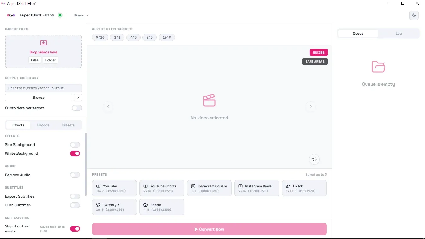 AspectShift-HtoV converting horizontal video to vertical